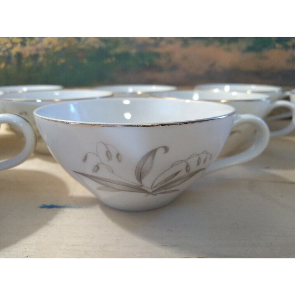 MCM Kaysons Fine China Golden Rhapsody Teacups Set of 11